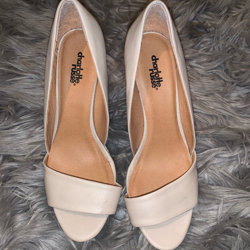 Beige wedges